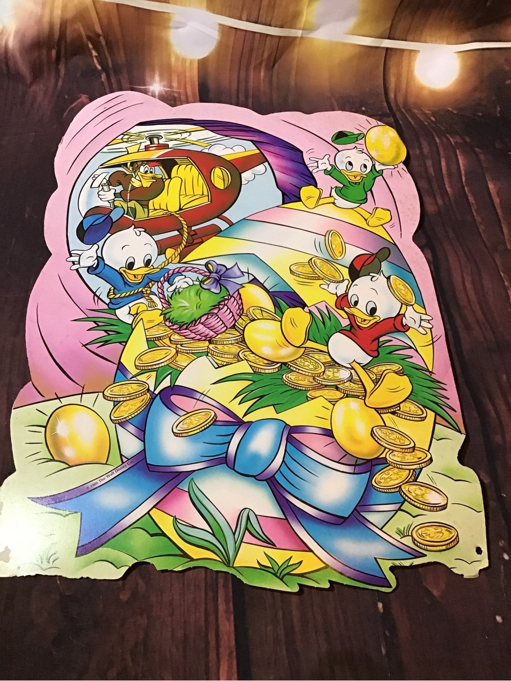 Vintage Disney duck tales Huey , Dewey, and Louie Easter die cut wall decor